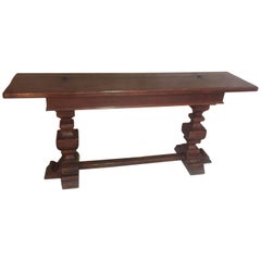 French Oak Monastère Style Opening Console, 1950s