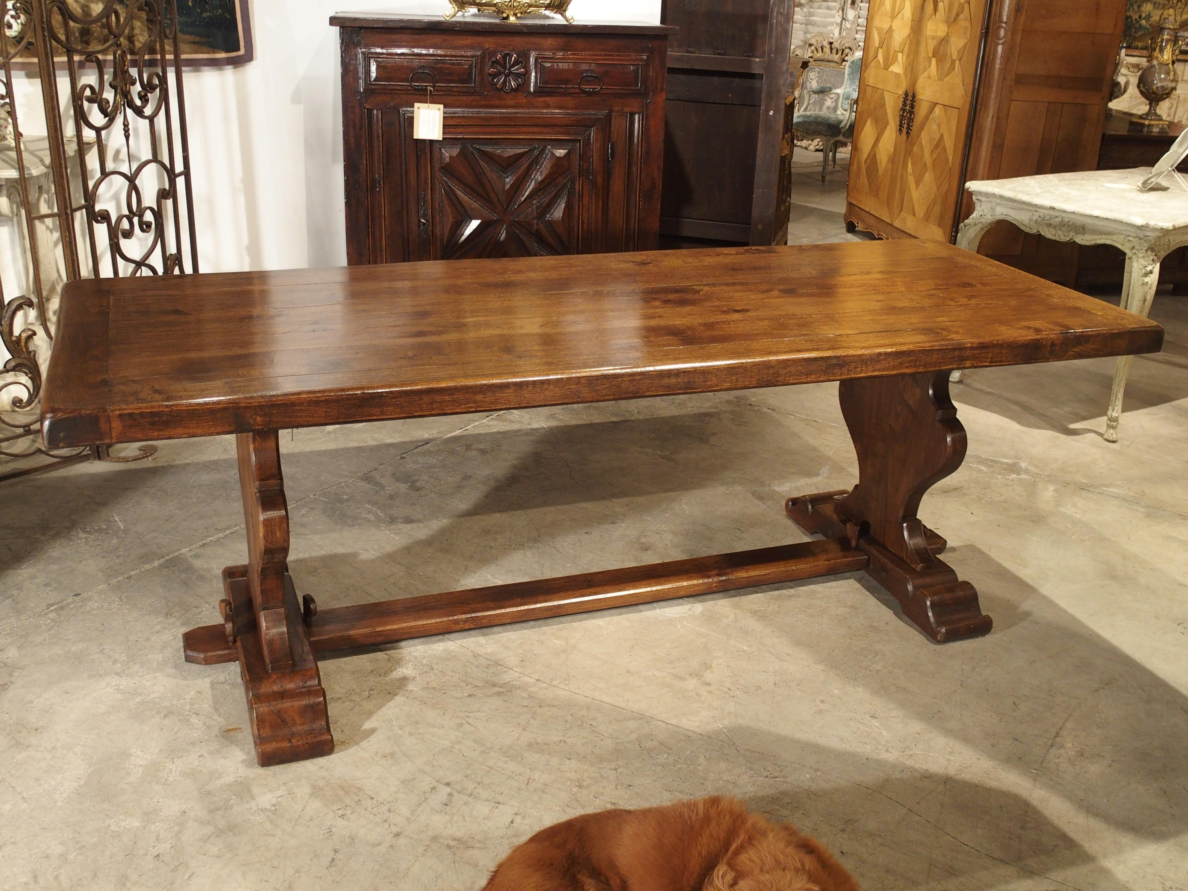 French Oak Monastery Style Dining Table from Normandy 4