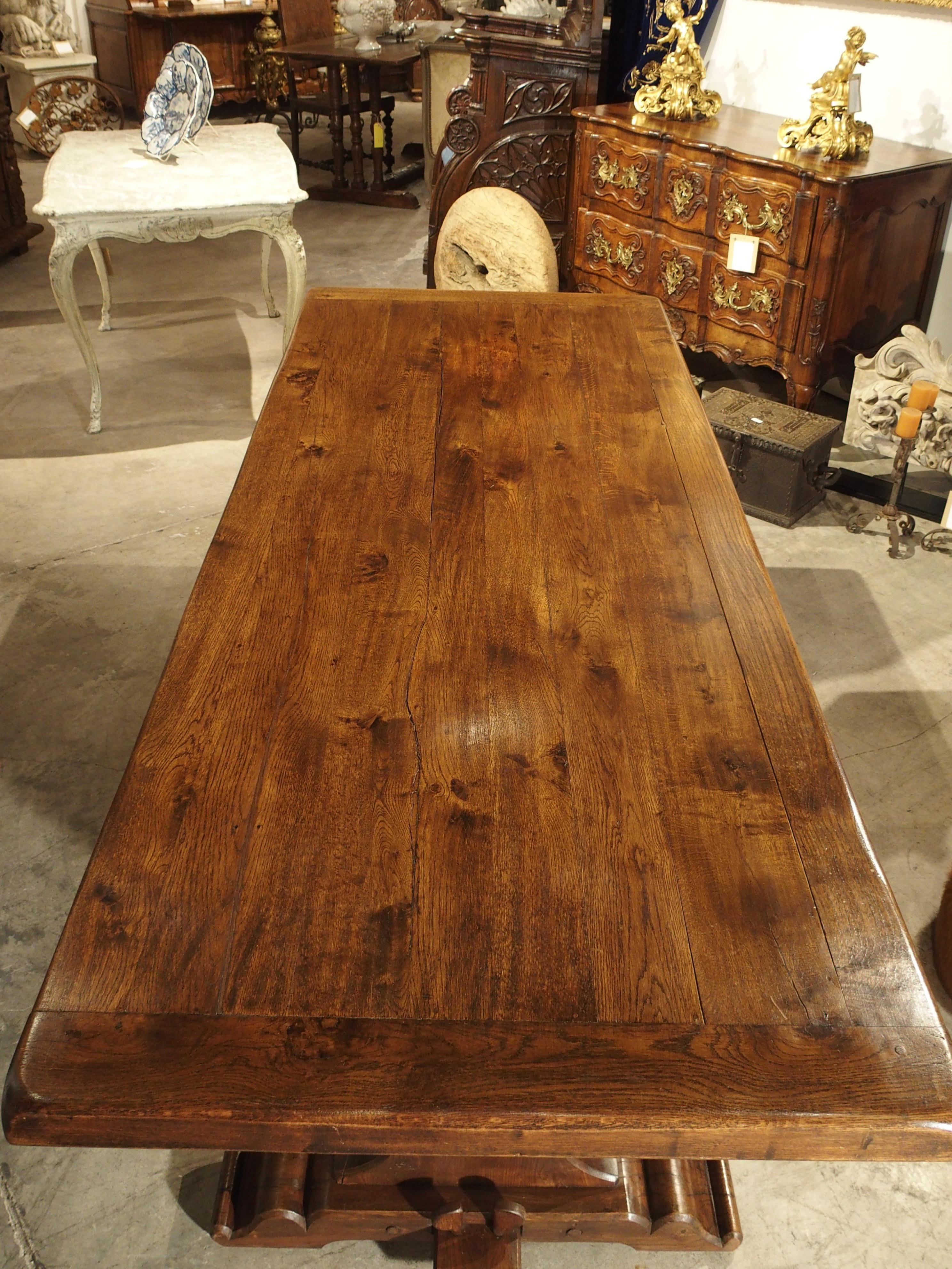 French Oak Monastery Style Dining Table from Normandy 6