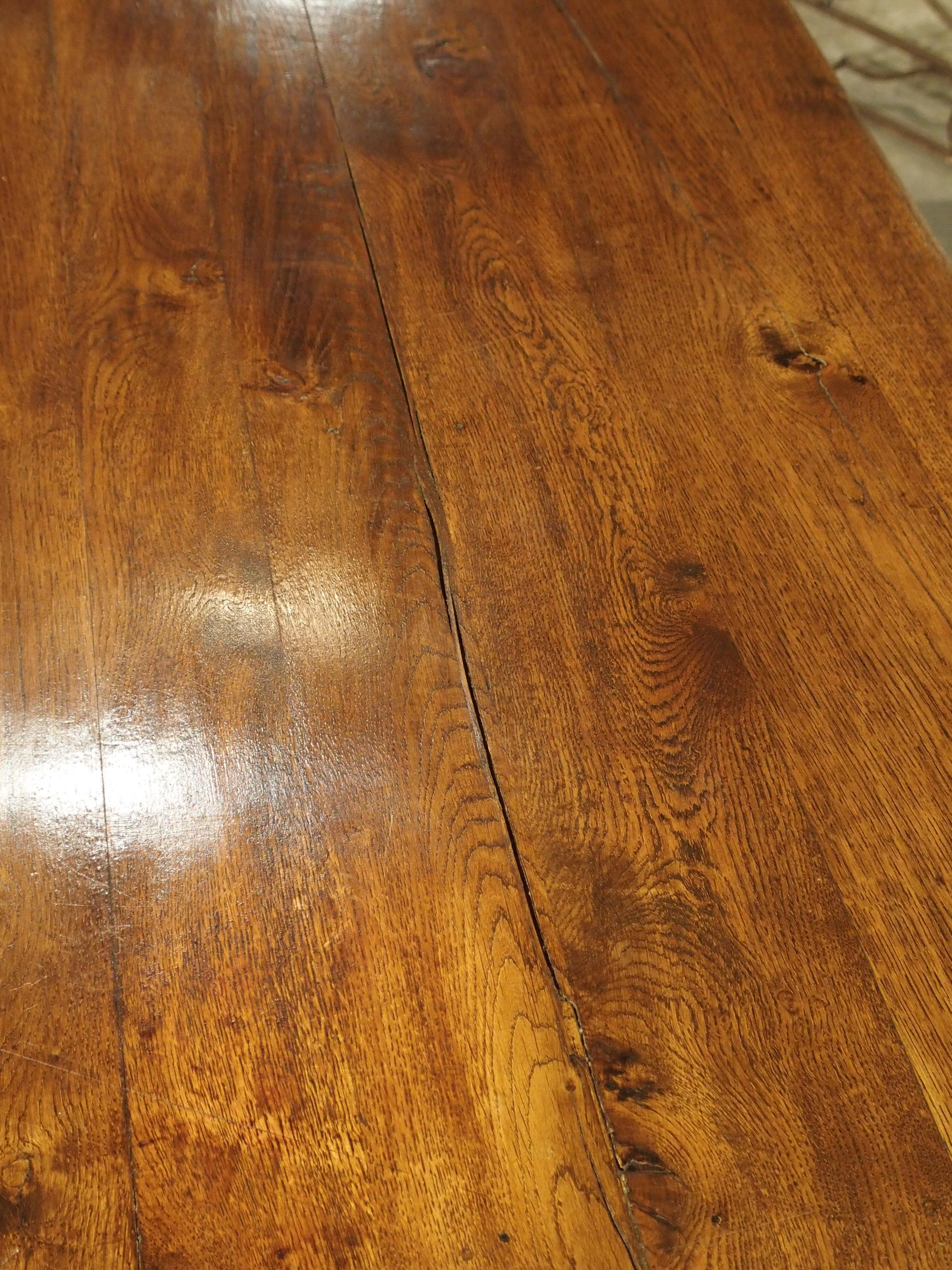 French Provincial French Oak Monastery Style Dining Table from Normandy
