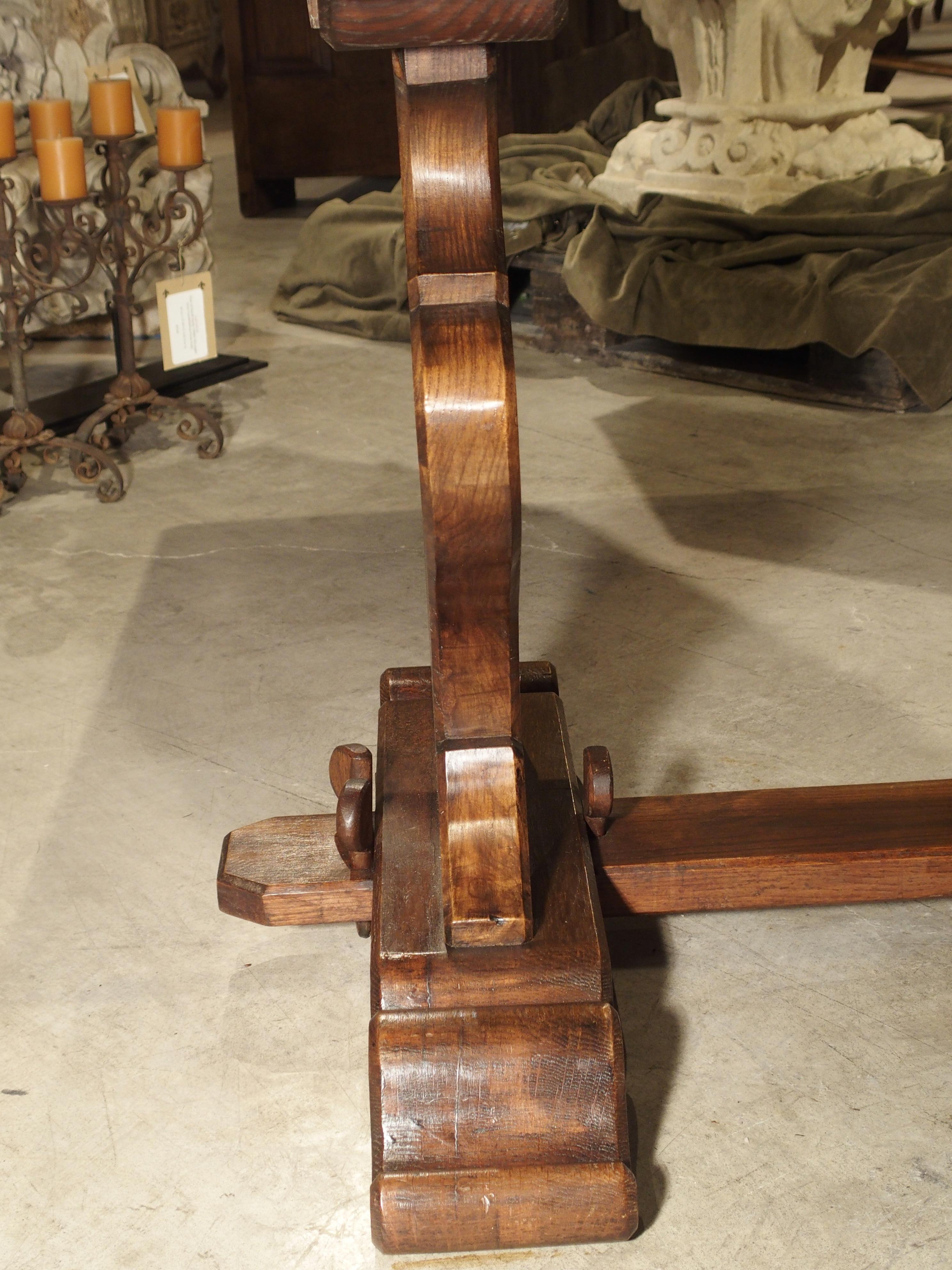 French Oak Monastery Style Dining Table from Normandy In Good Condition In Dallas, TX