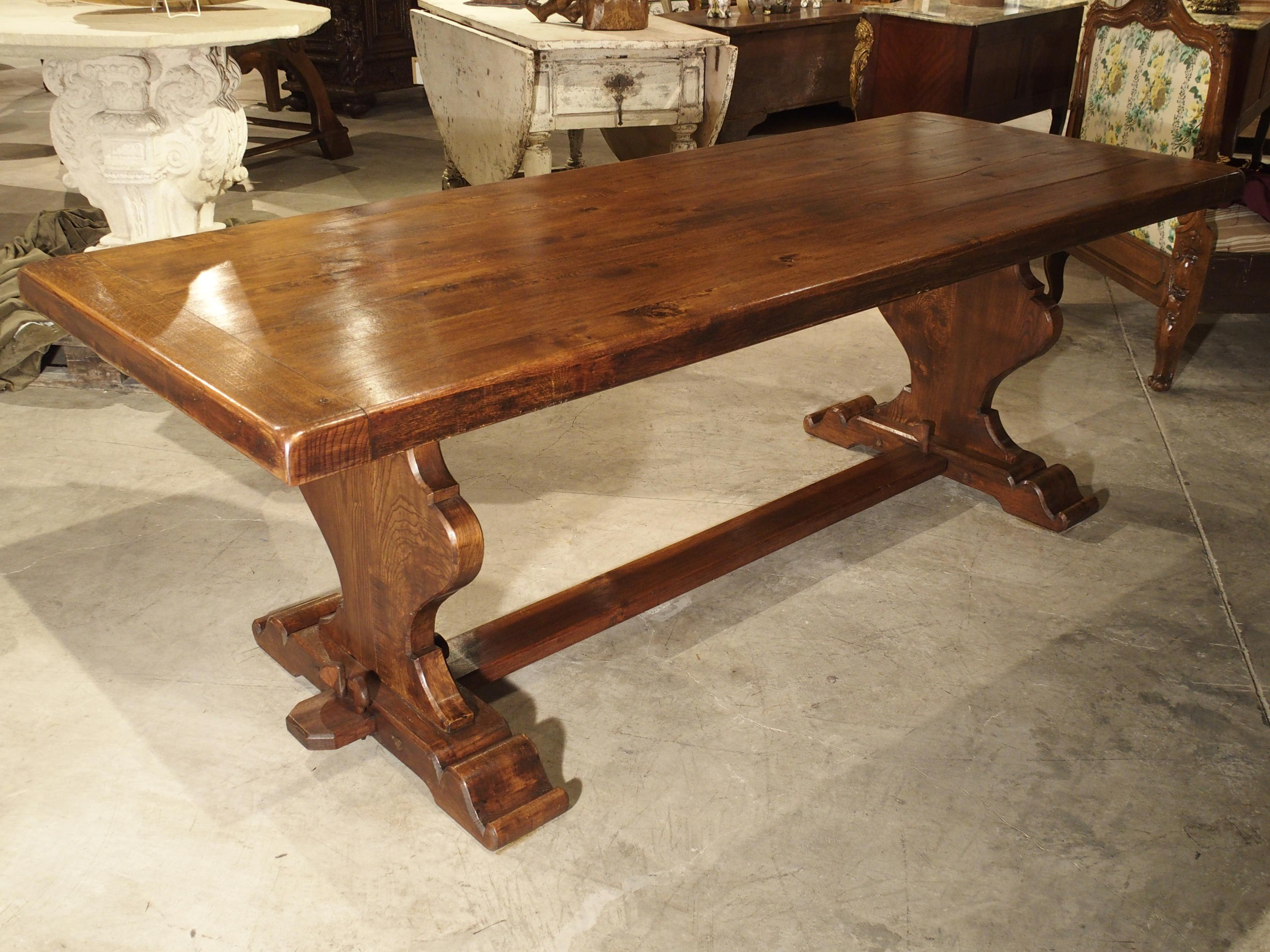 20th Century French Oak Monastery Style Dining Table from Normandy