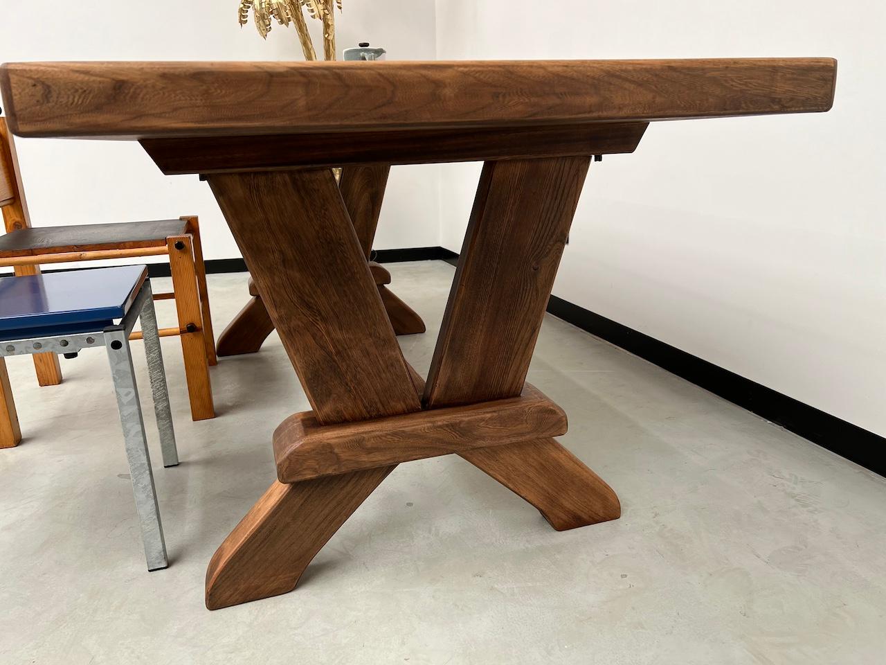 French oak monastery table 200 cm For Sale 13