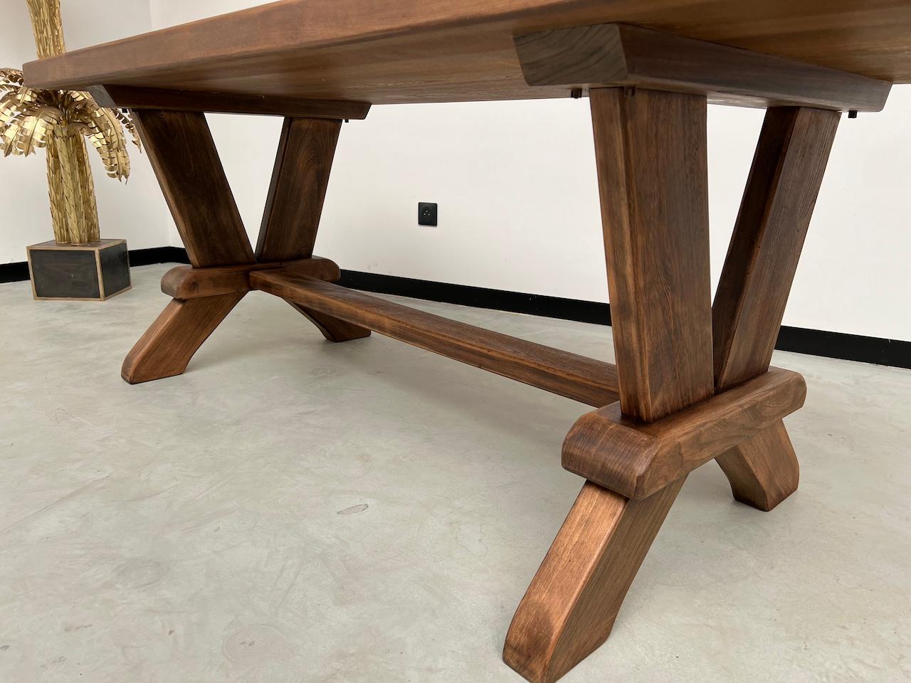 French oak monastery table 200 cm For Sale 14