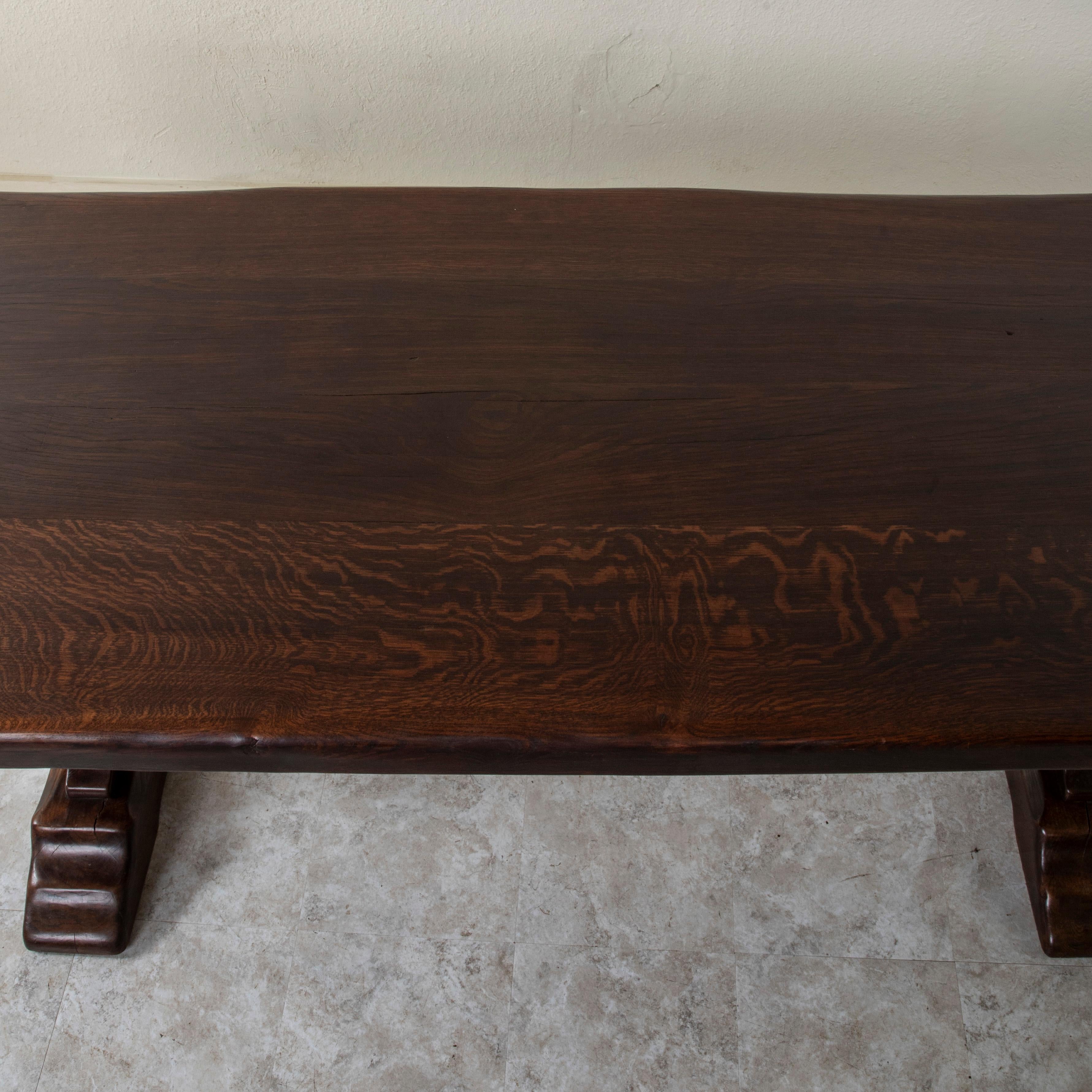 French Oak Monastery Table, Farm Table, or Dining Table Circa 1900 For Sale 6