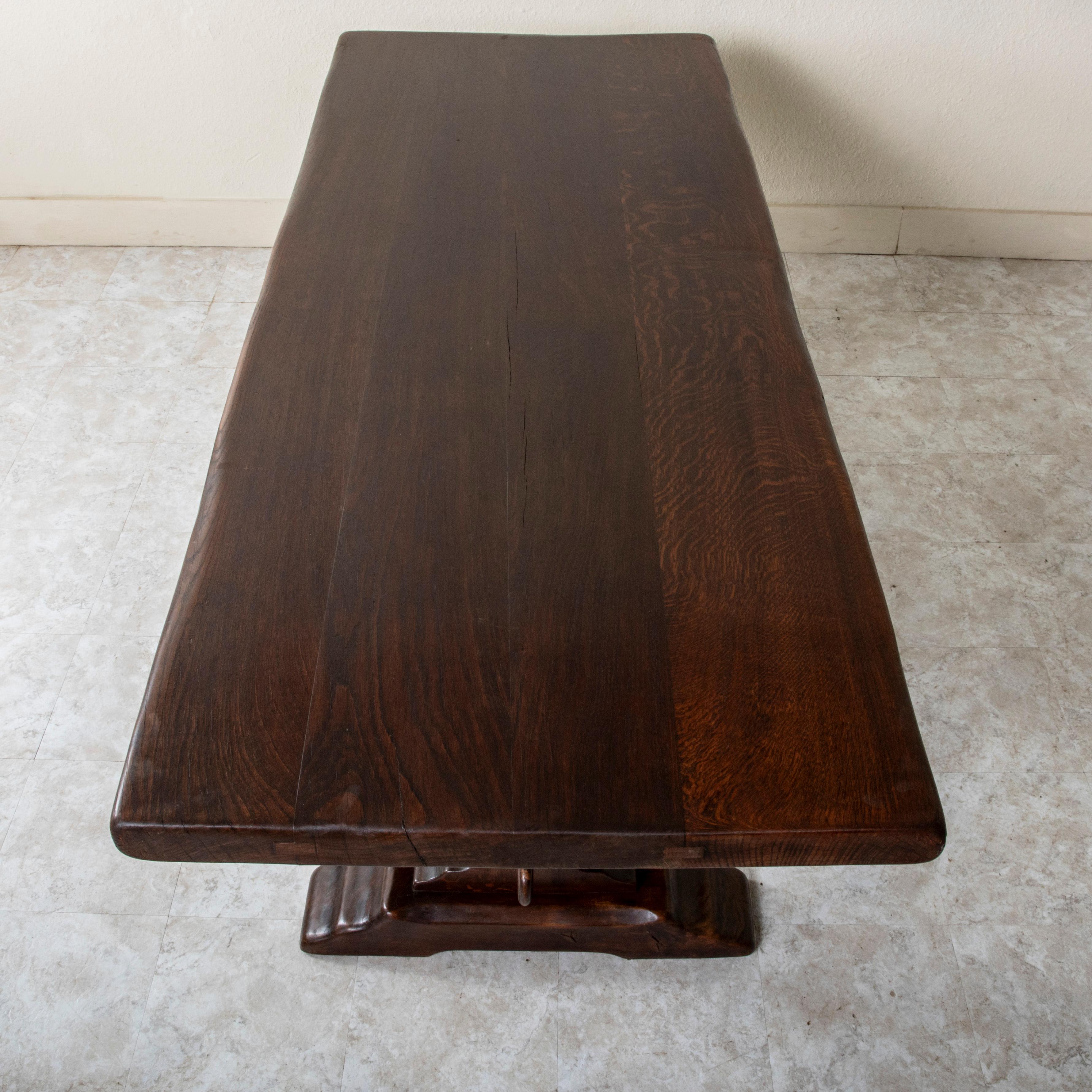 French Oak Monastery Table, Farm Table, or Dining Table Circa 1900 For Sale 3