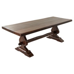 French Oak Monastery Table, Farm Table, or Dining Table Circa 1900