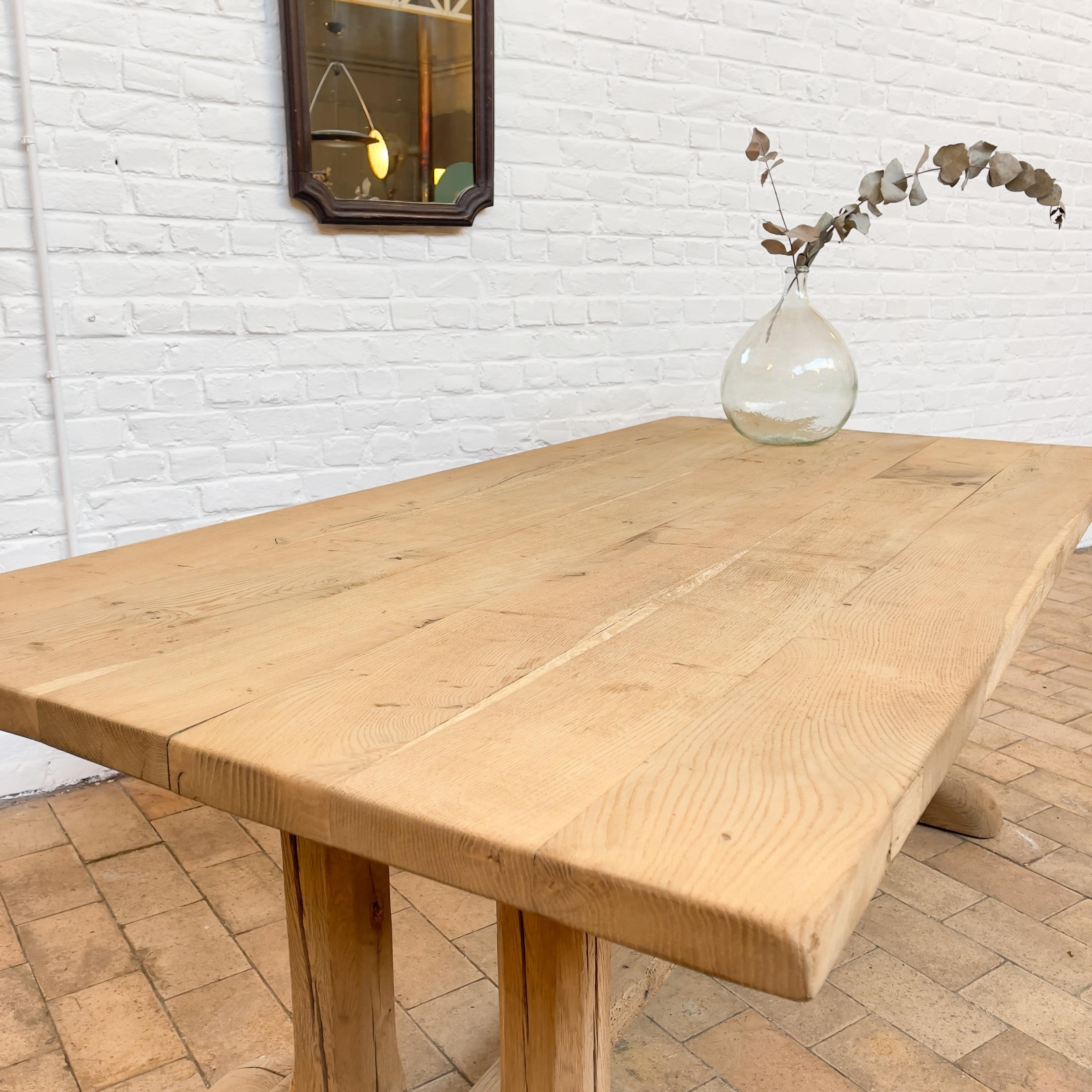 French Oak Monastery Table In Good Condition In TOURCOING, FR