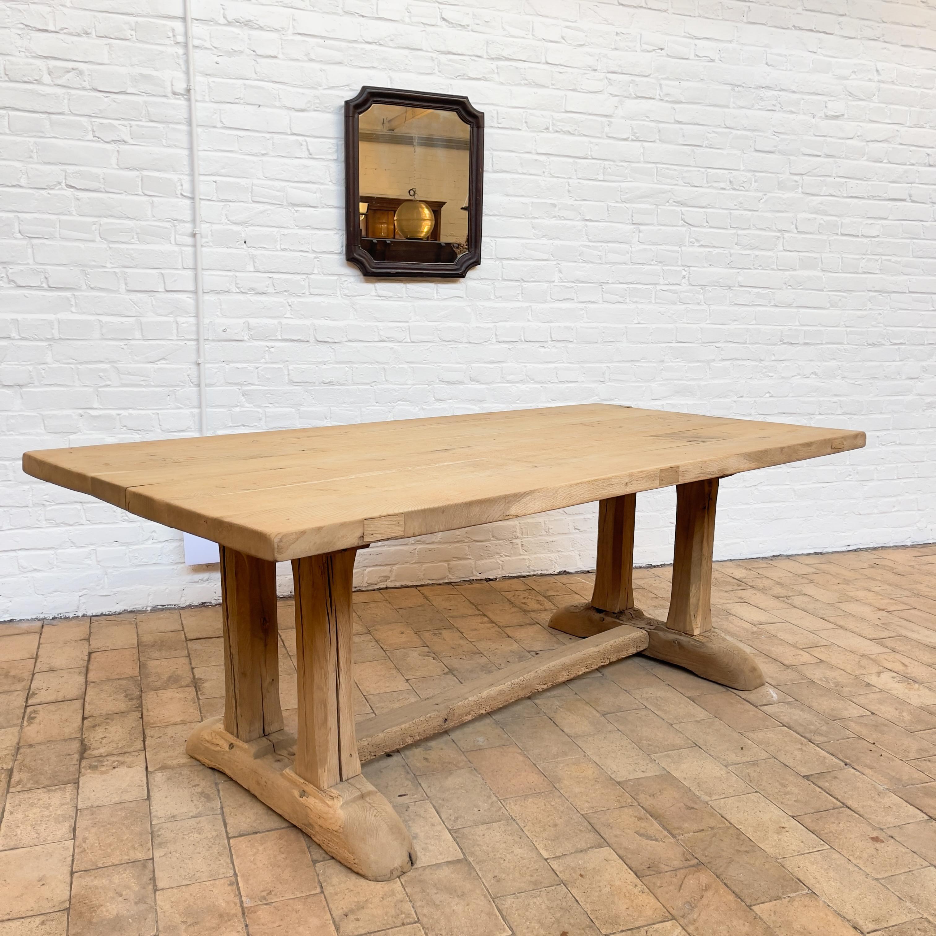 Mid-20th Century French Oak Monastery Table