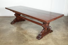 French Oak Normandy Monastery Trestle Table