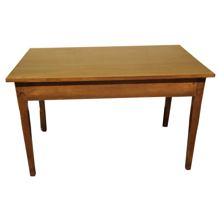 French Oak One Drawer Farm Table For Sale at 1stDibs