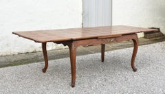 French Oak Parquetry Top Dining Table