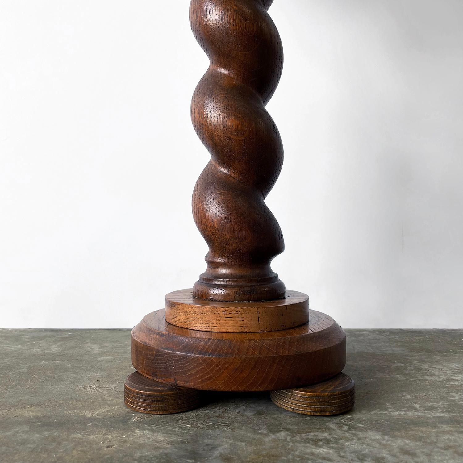 20th Century French Oak Pedestal Table