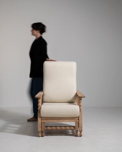 French Oak Reclining Armchair with Pull-Out Footrest