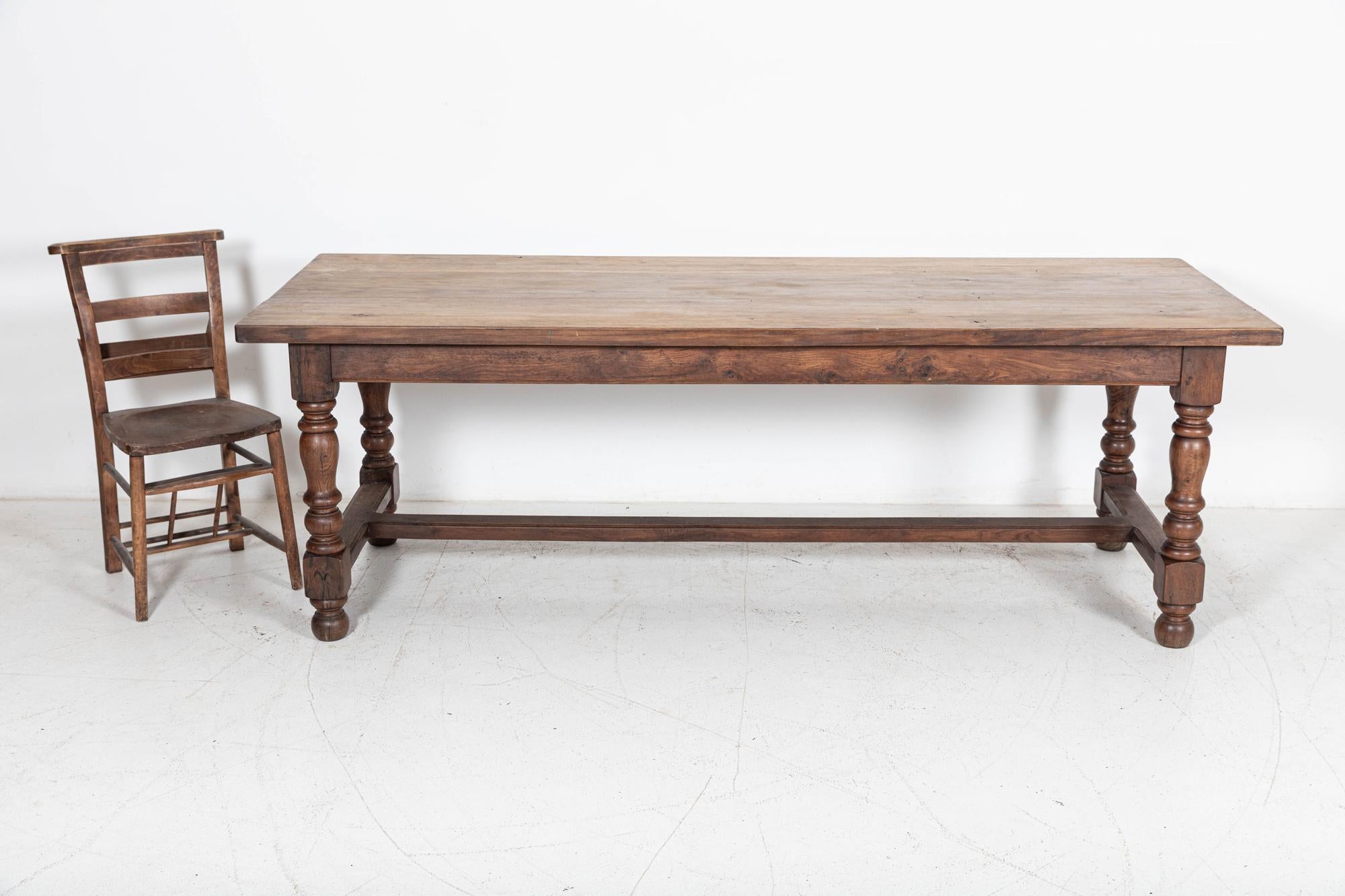 Circa 20thC

French oak refectory table

Measures: W 220 x D 83cm x H 75cm.

      