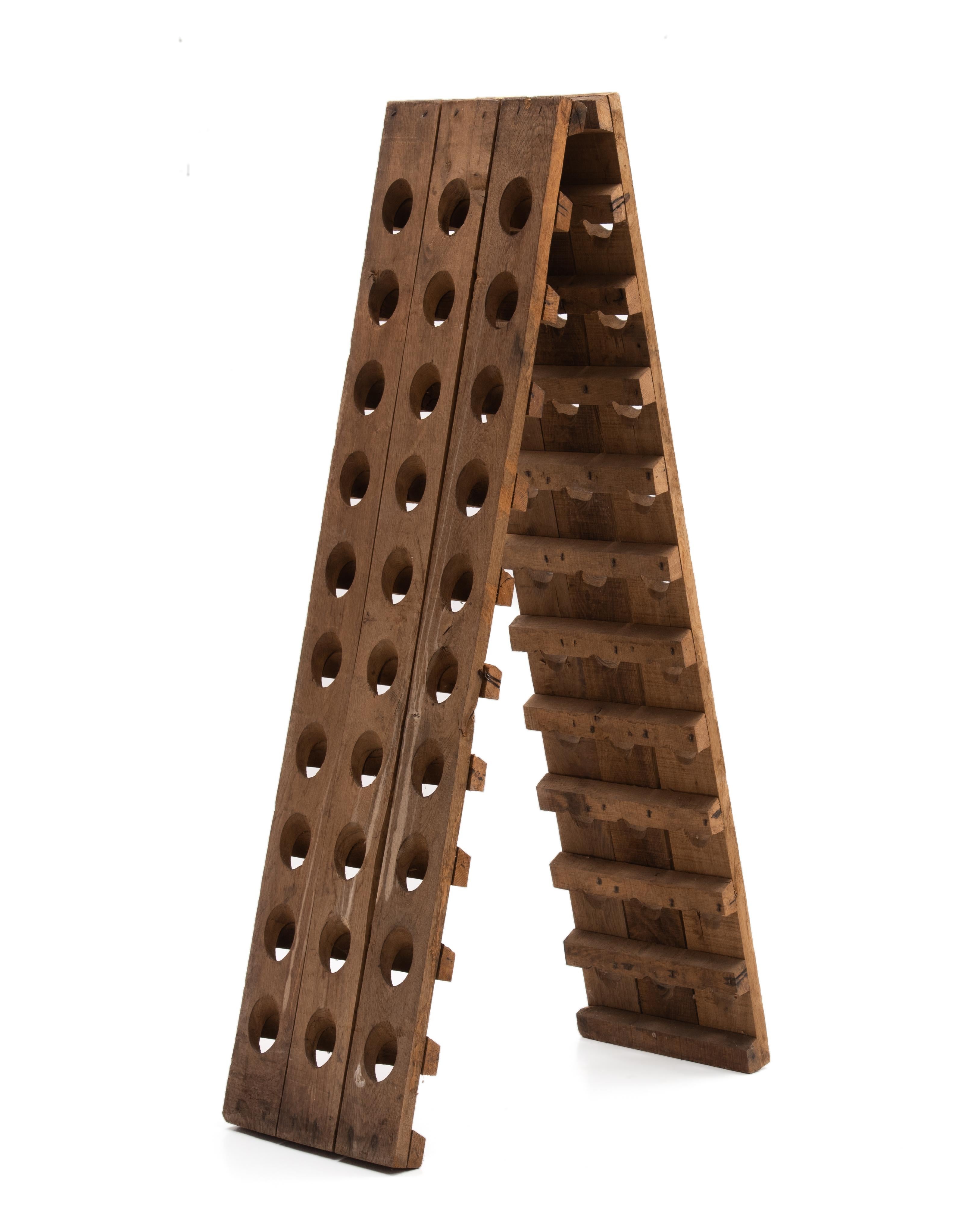 Late 20th Century French Oak Riddling Rack 60 Bottle Talliet 1979 For Sale