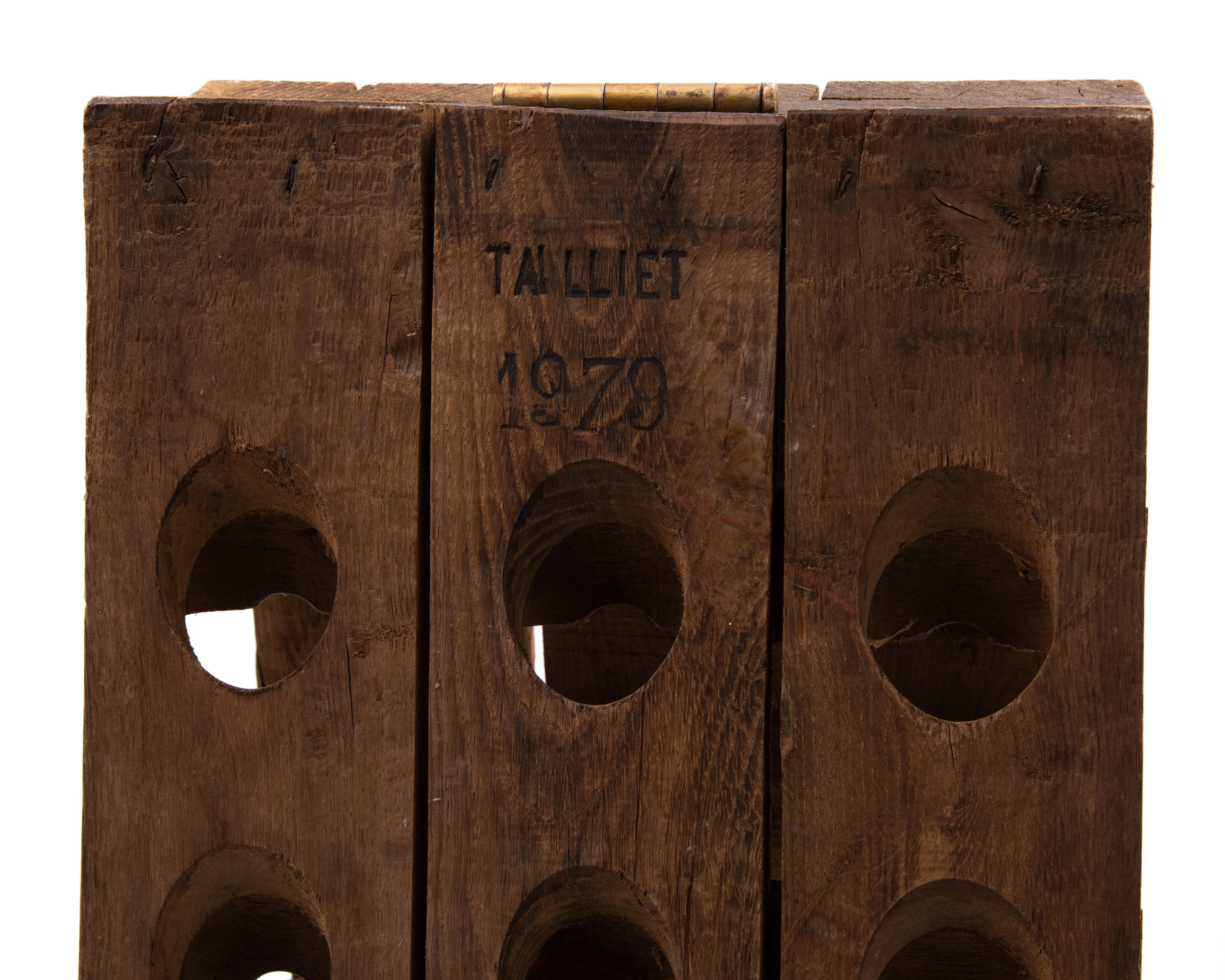 French Oak Riddling Rack 60 Bottle Talliet 1979 For Sale 2