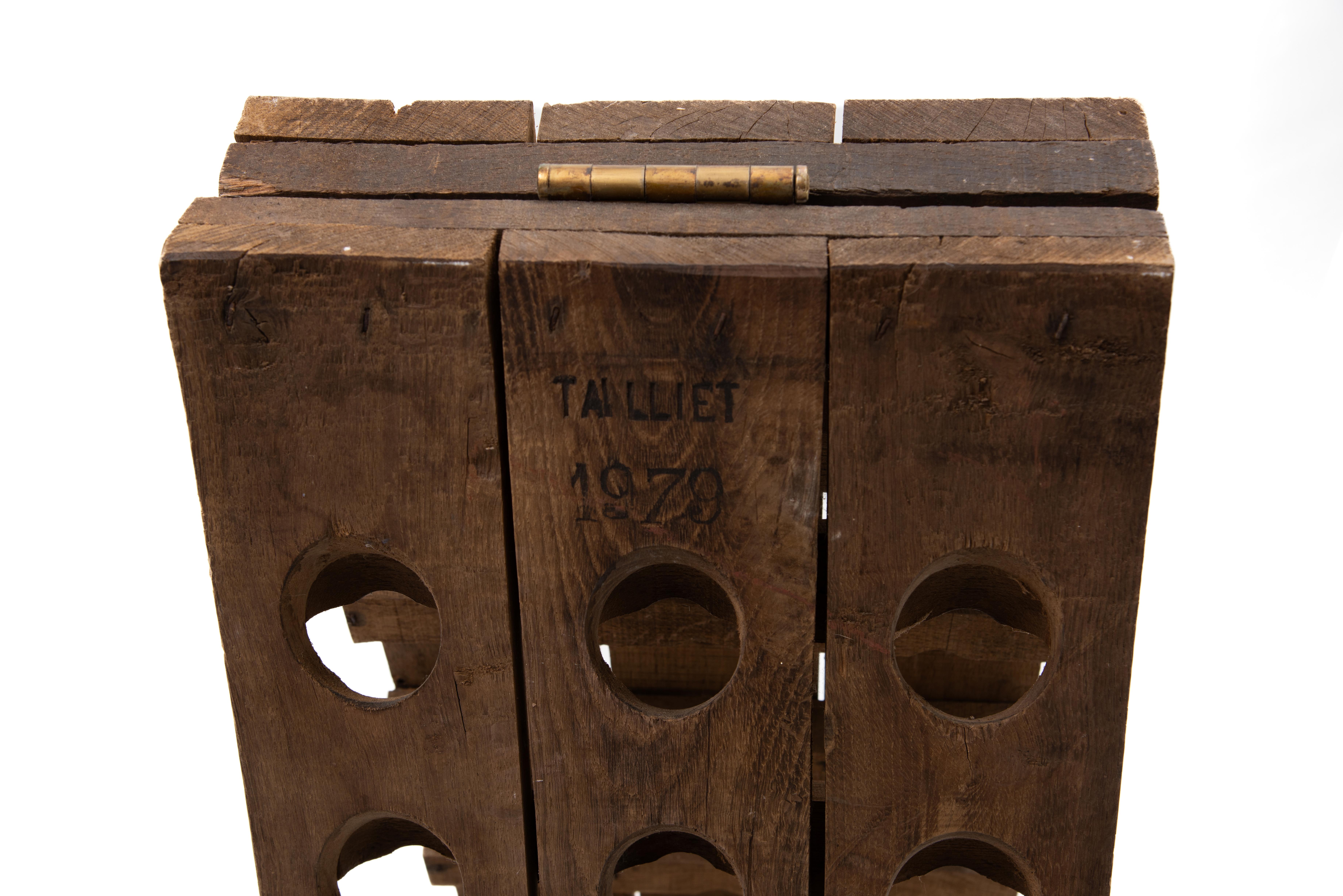 French Oak Riddling Rack 60 Bottle Talliet 1979 For Sale 3
