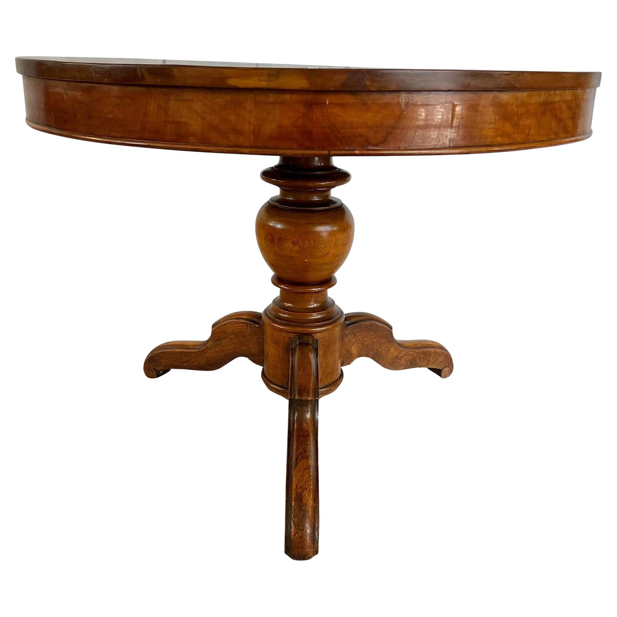 French Oak Round Tilt Top Breakfast or Dining Table