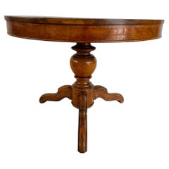 Antique French Oak Round Tilt Top Breakfast or Dining Table