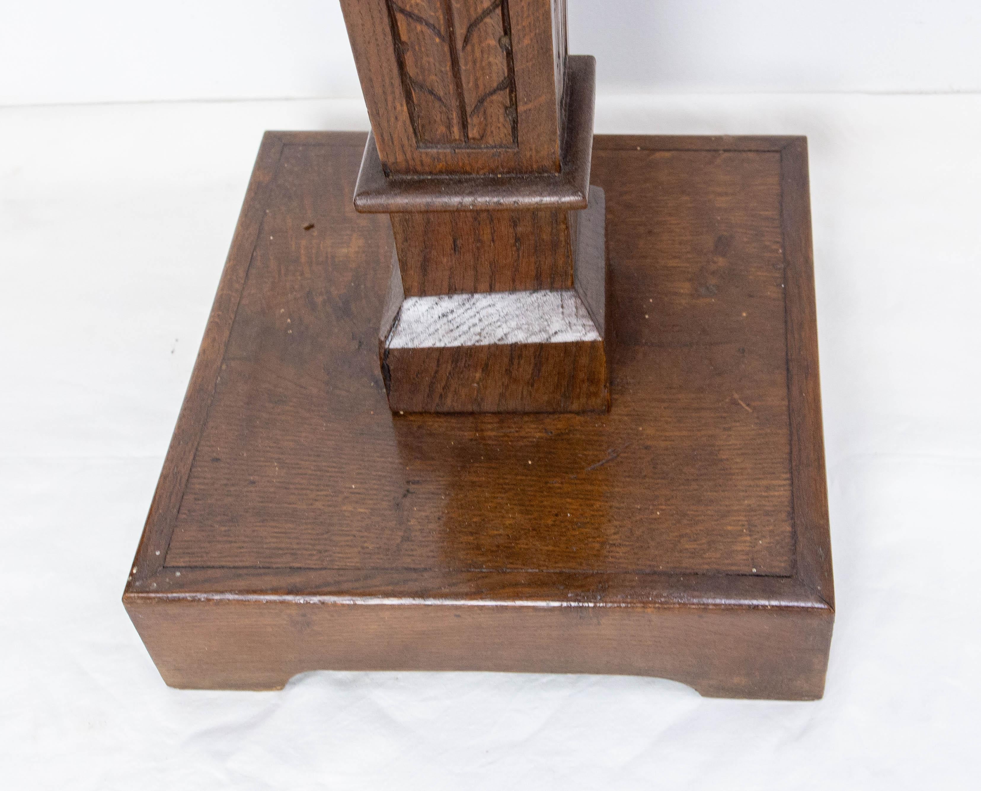 French Oak Sellette or Plant Holder in the Louis XIII Style, circa 1900 For Sale 8