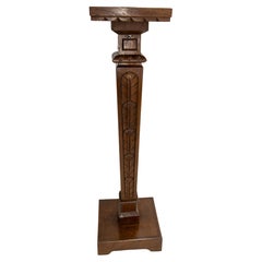 Vintage French Oak Sellette or Plant Holder in the Louis XIII Style, circa 1900