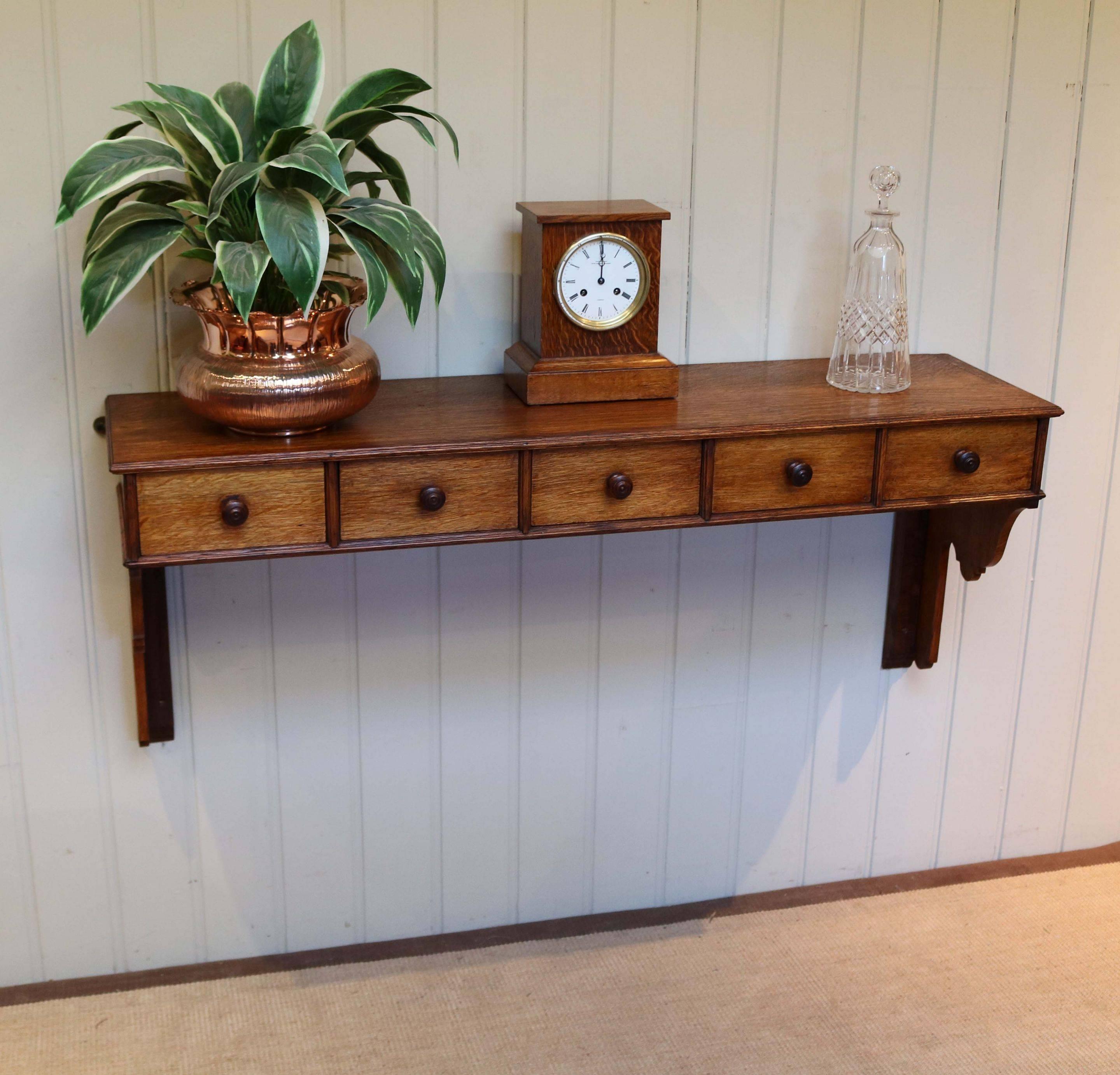 French Oak Shelf with Drawers In Good Condition For Sale In Buckinghamshire, GB