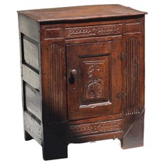 French Oak Side Cabinet with 18th Century Elements, France