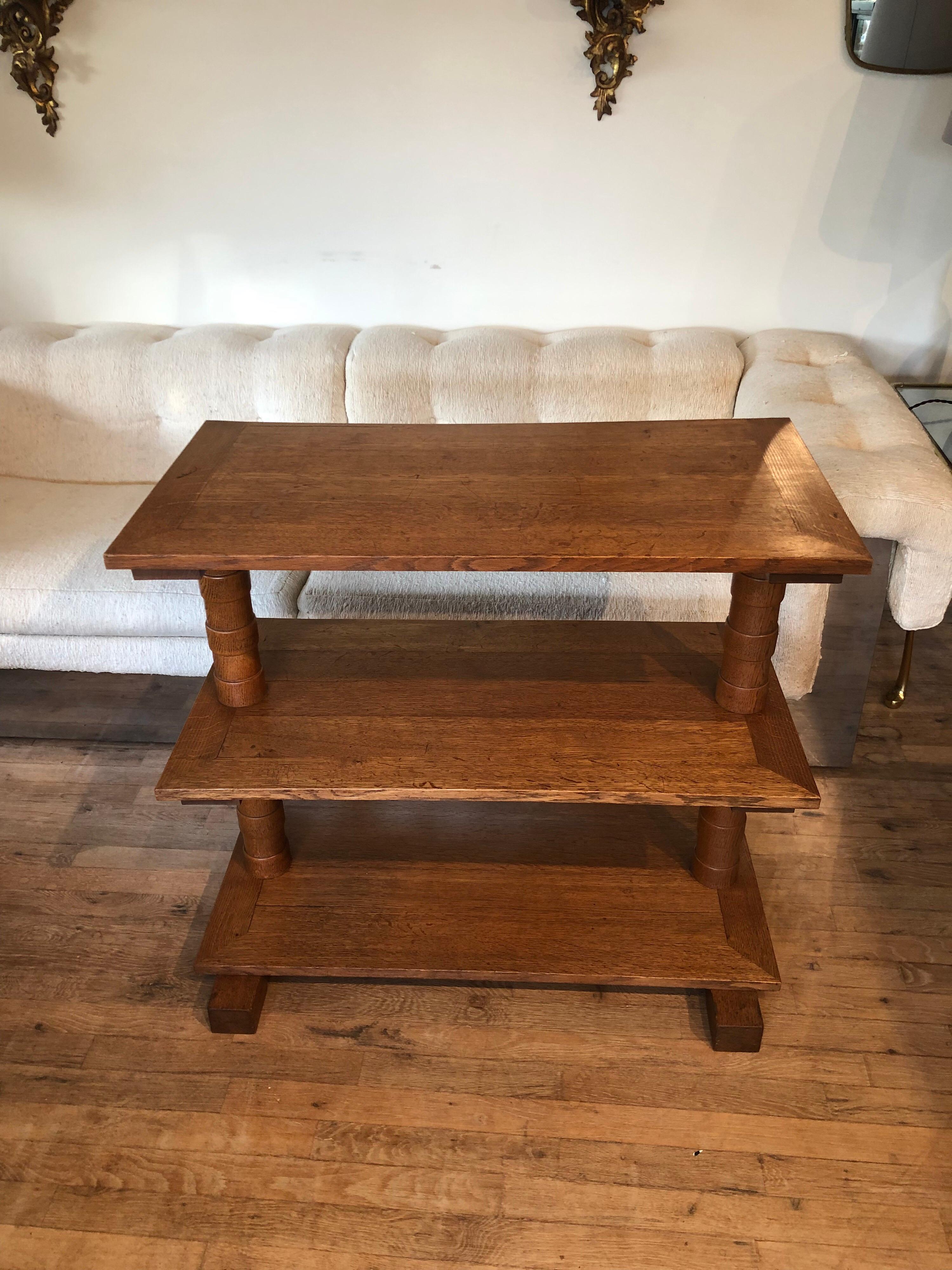 French Oak Side Table/Console 8