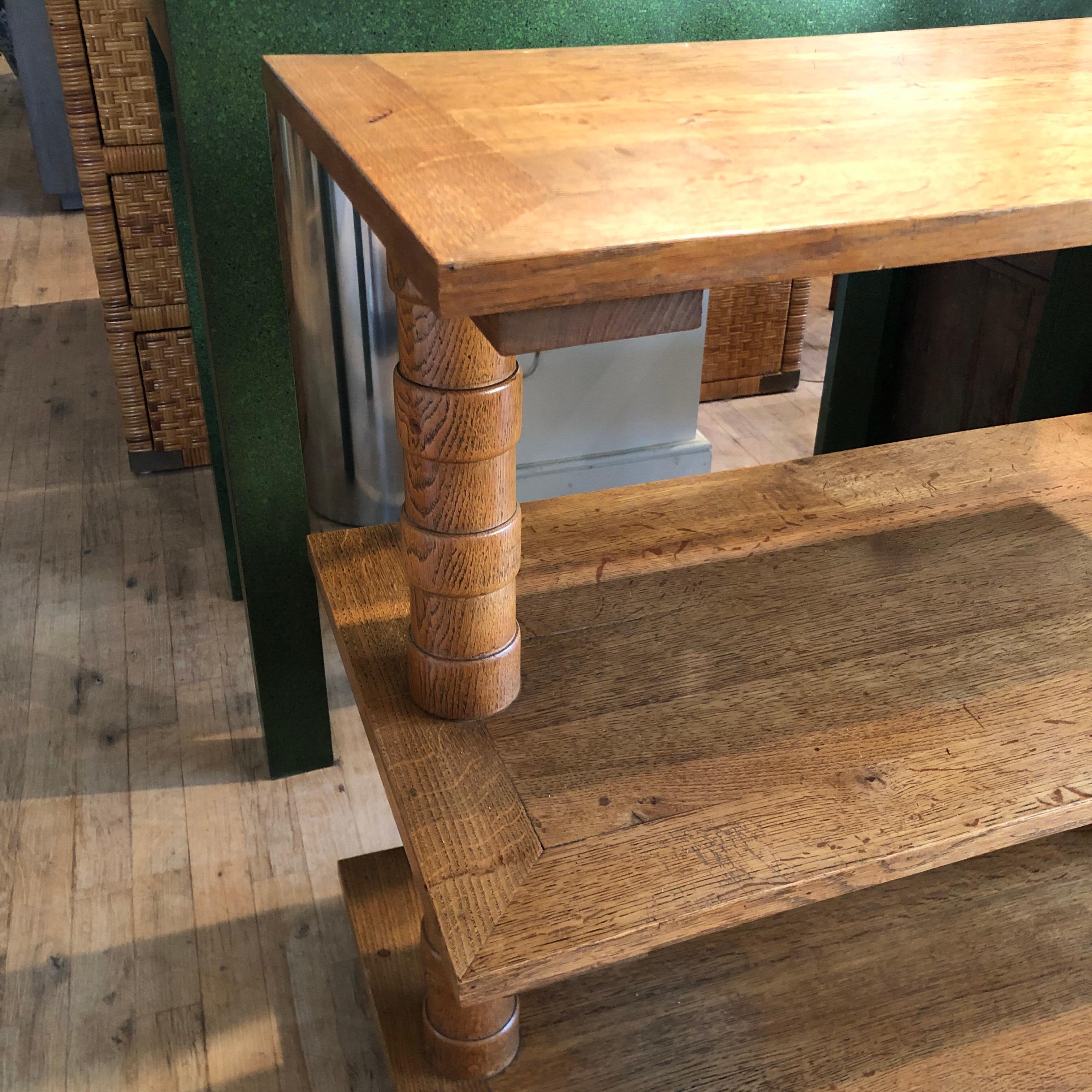 French Oak Side Table/Console In Good Condition In East Hampton, NY