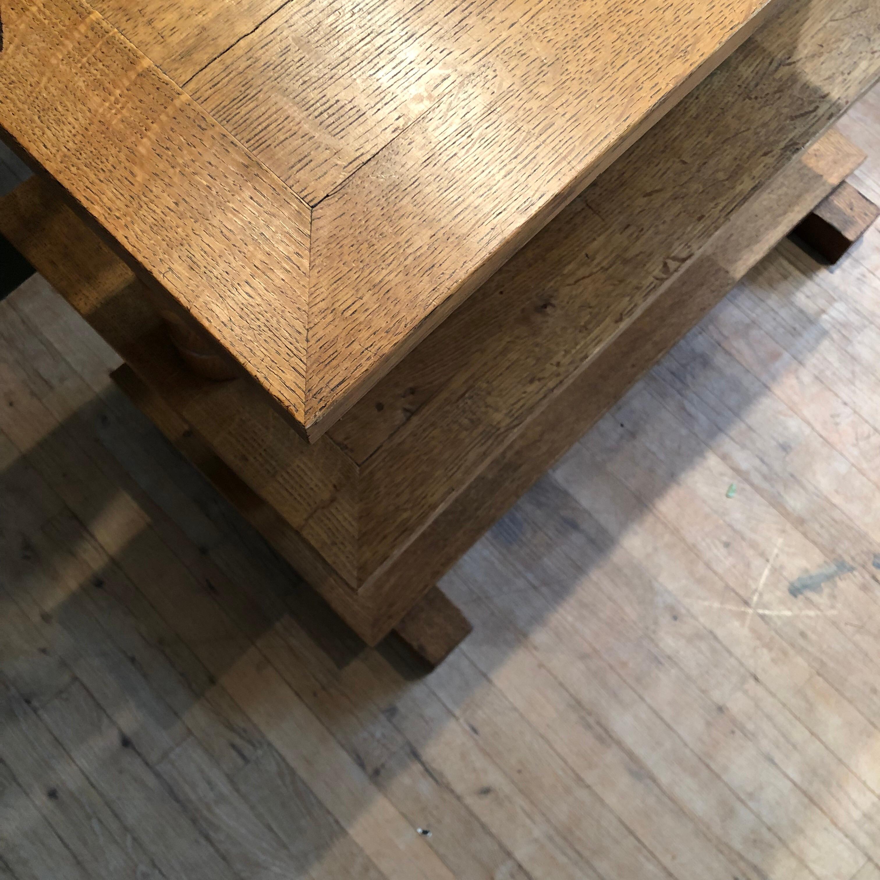 French Oak Side Table/Console 1