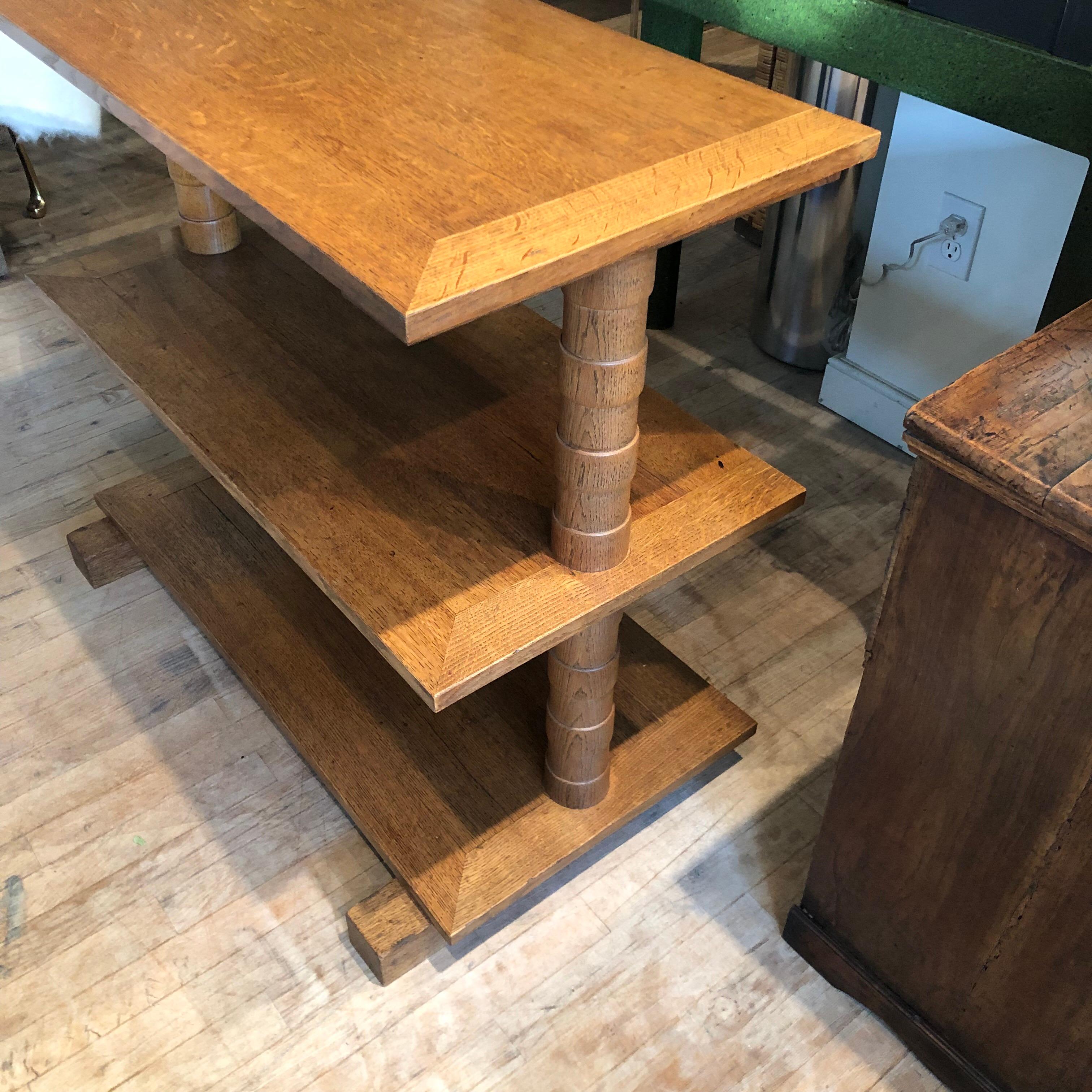 French Oak Side Table/Console 2