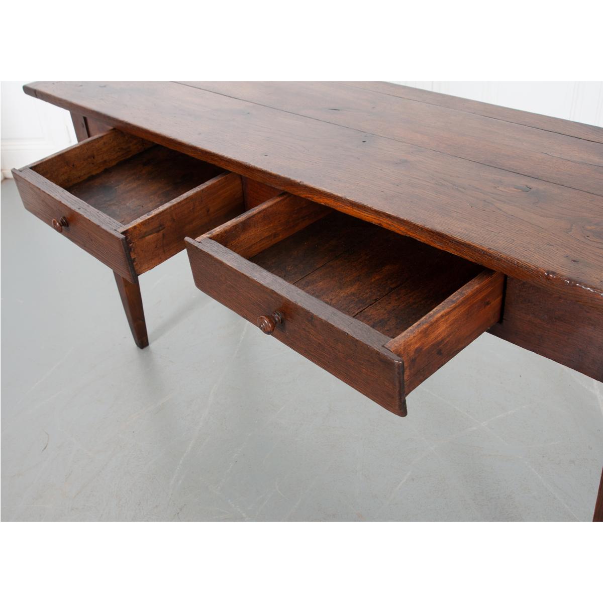 French Oak Side Table at 1stDibs