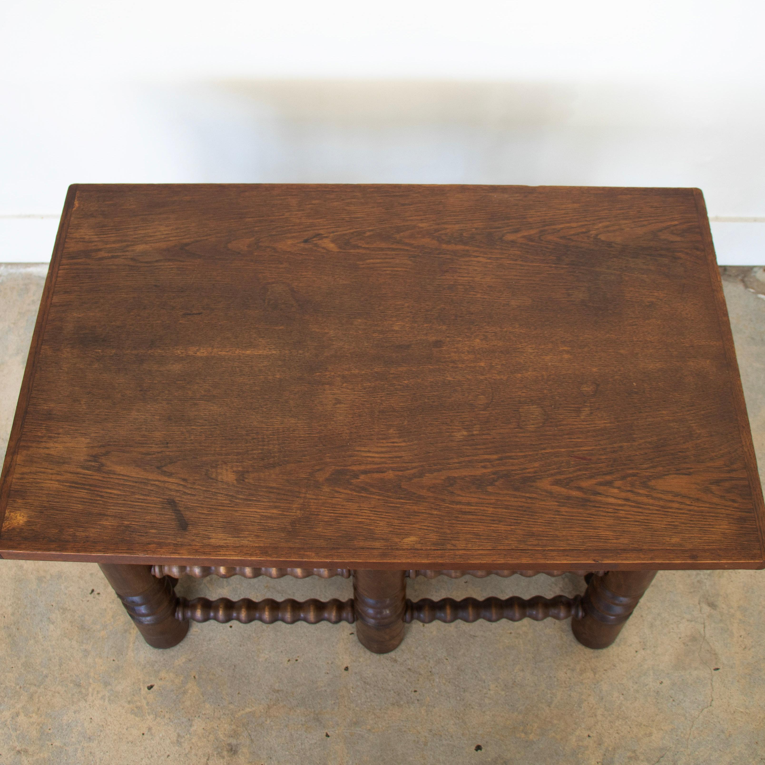 French Oak Coffee Table in the Style of Charles Dudouyt  For Sale 7