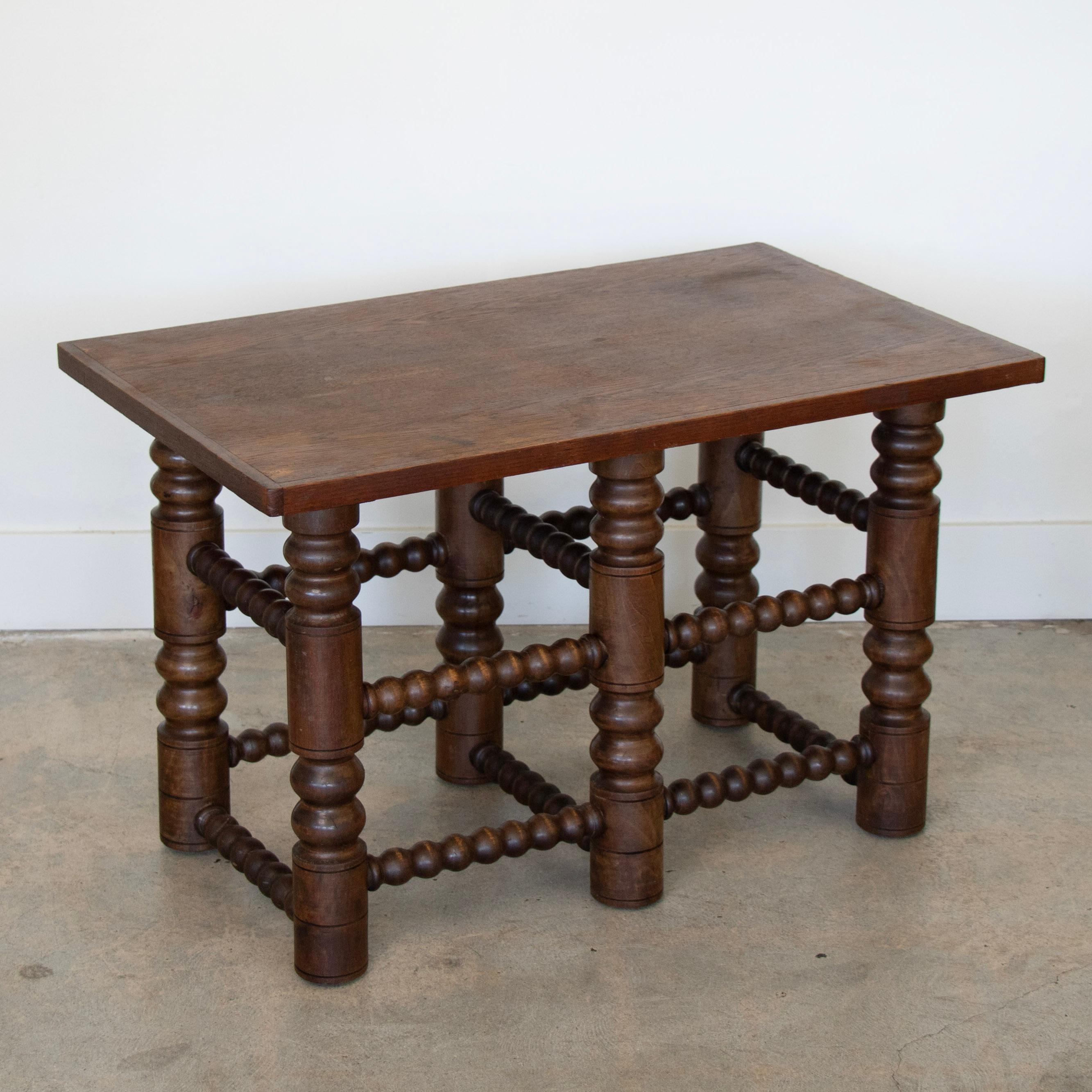 20th Century French Oak Coffee Table in the Style of Charles Dudouyt  For Sale