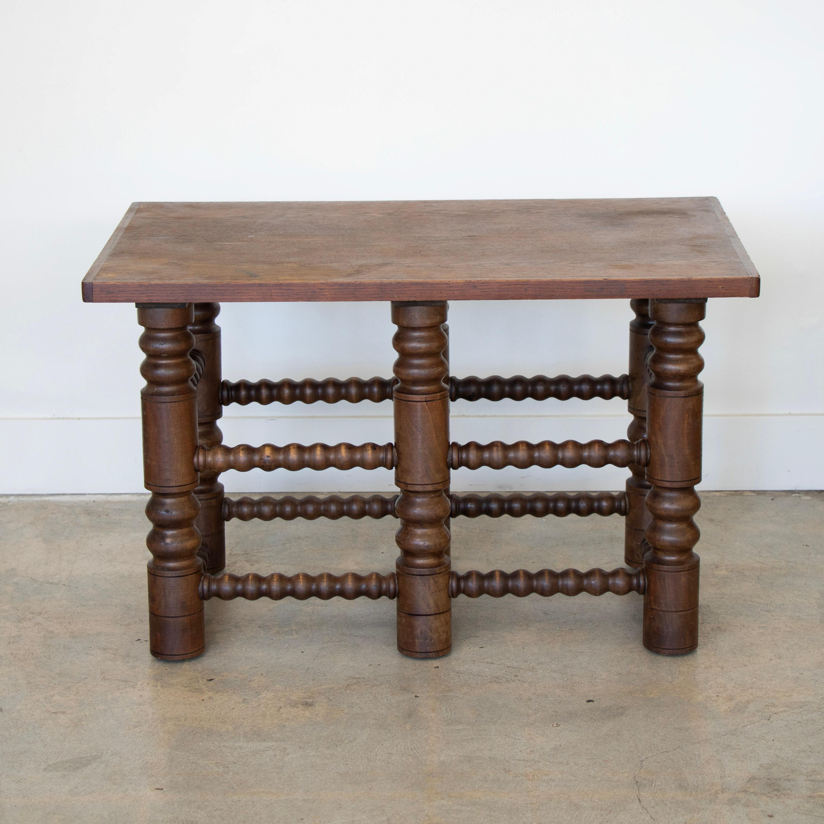 French Oak Coffee Table in the Style of Charles Dudouyt  For Sale 1