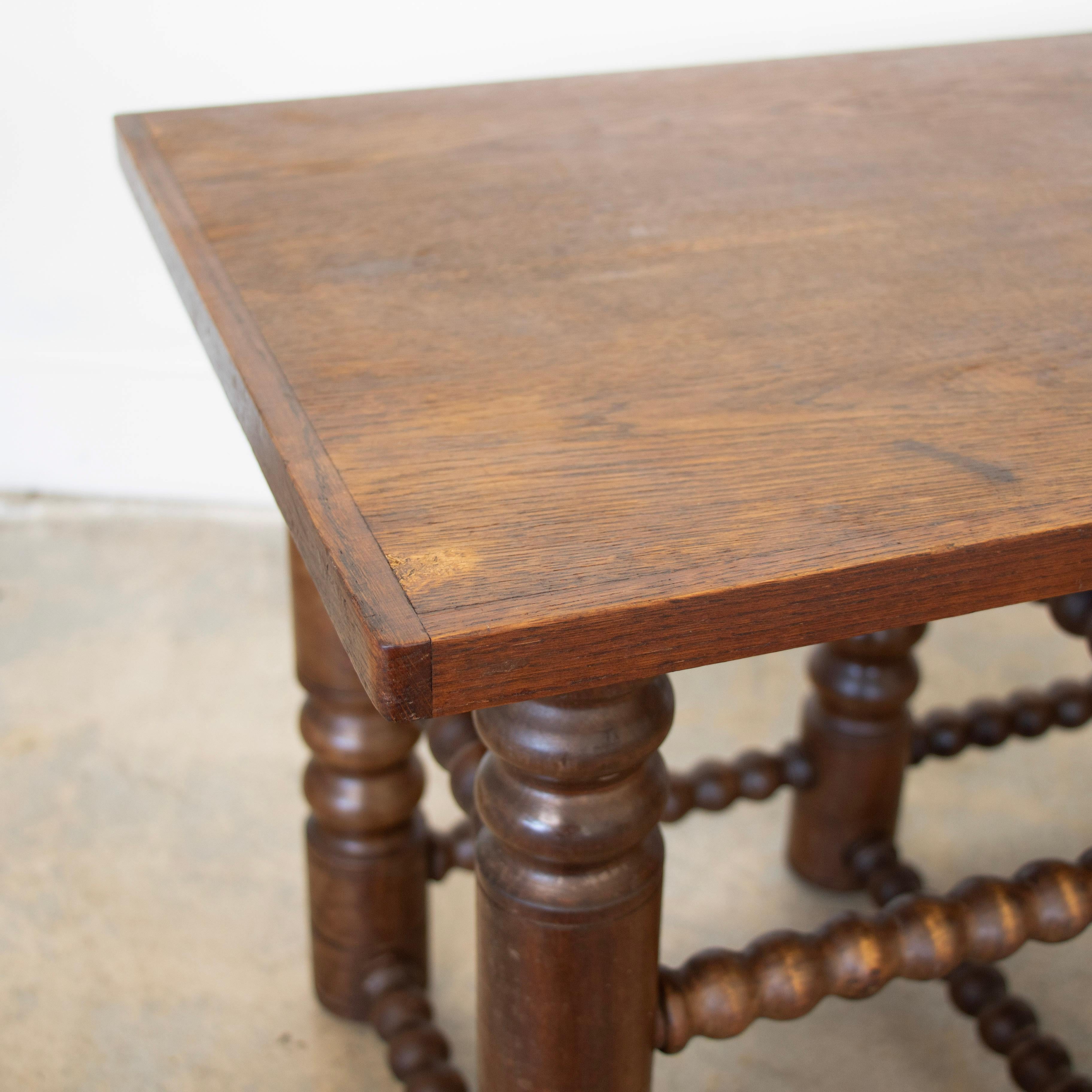 French Oak Coffee Table in the Style of Charles Dudouyt  For Sale 3