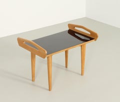 French Oak Side Table with Large Handles, 1950's