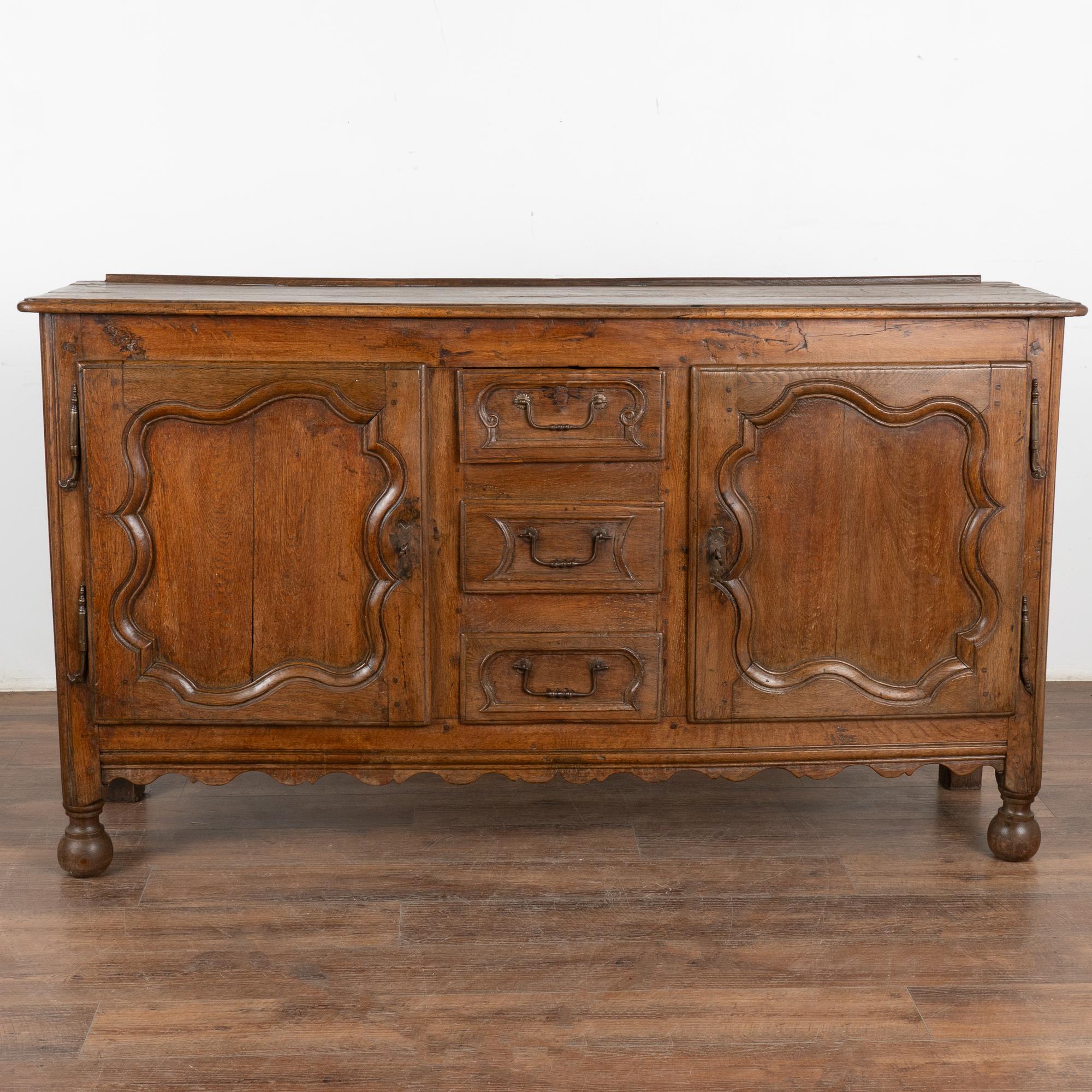 Country French Oak Sideboard Buffet, circa 1800-20