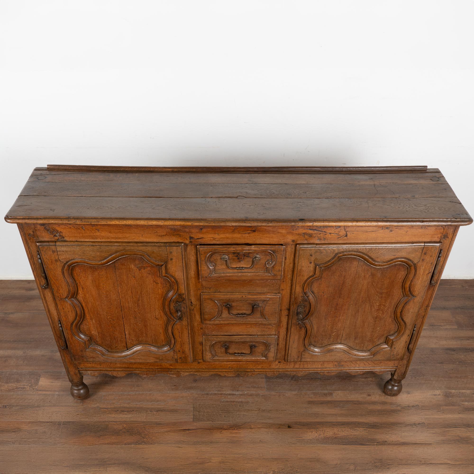 French Oak Sideboard Buffet, circa 1800-20 In Good Condition In Round Top, TX