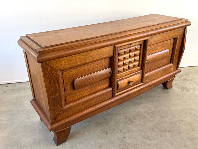 Mid-20th Century French Oak Sideboard For Sale