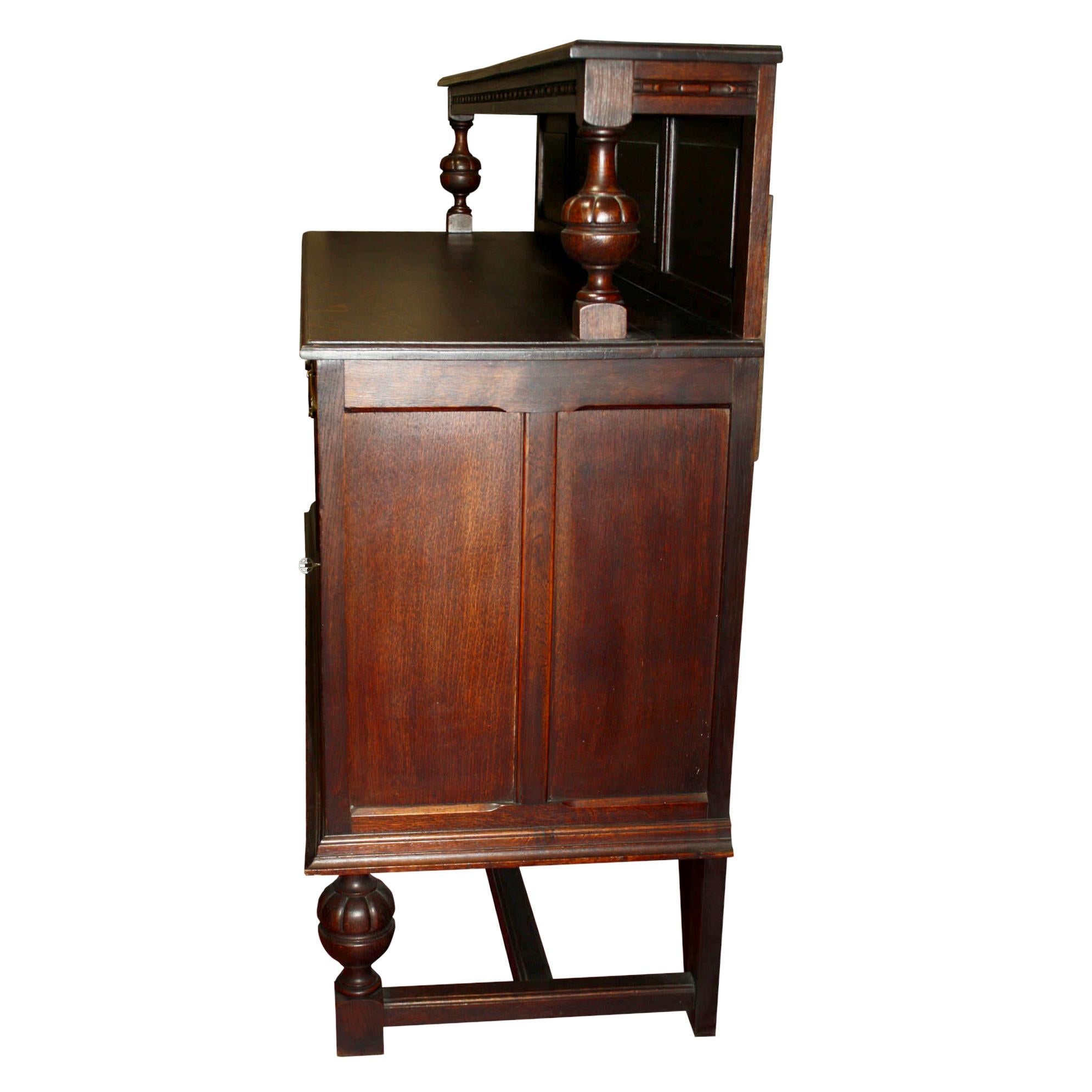 Carved French Oak Sideboard Server, circa 1900