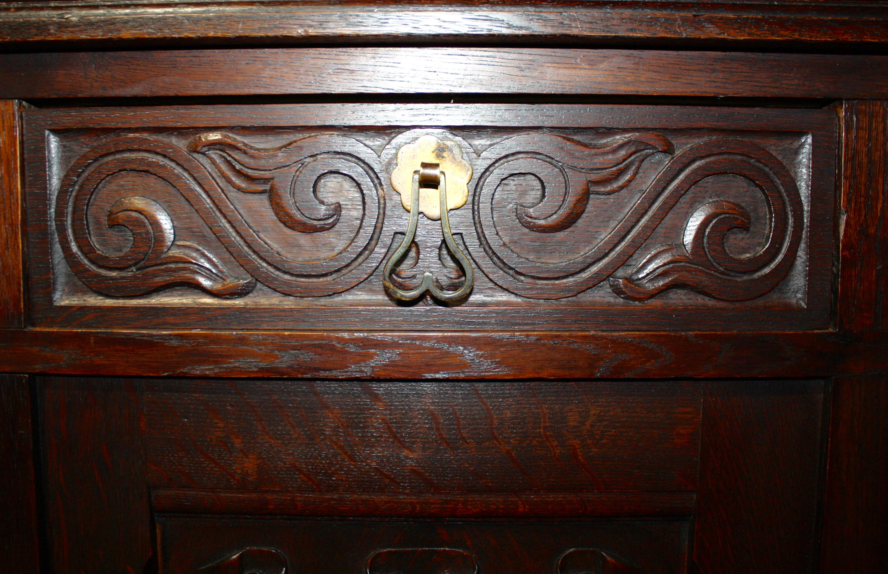 20th Century French Oak Sideboard Server, circa 1900