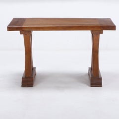 French oak slab table with a X-form base C. 1920.