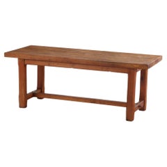 Tavolo da fattoria con piano in legno di quercia francese, A.I.C. 1940.
