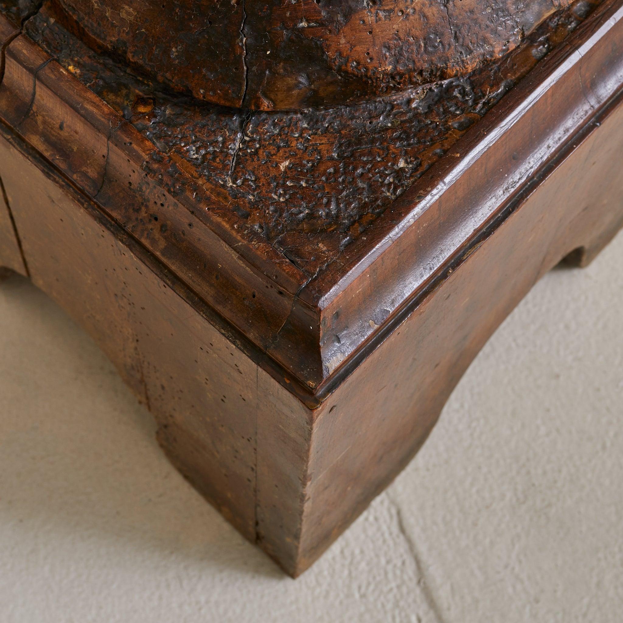 Français Piédestal en spirale en Oak français à la manière de Charles Dudouyt, années 1940 en vente