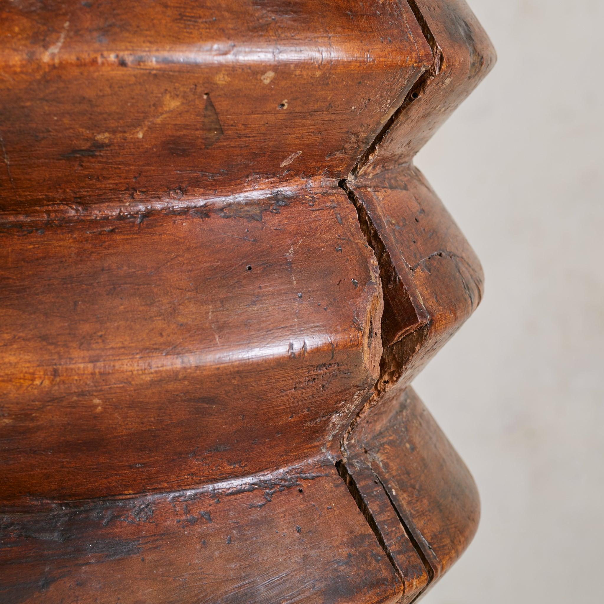 Piédestal en spirale en Oak français à la manière de Charles Dudouyt, années 1940 en vente 1