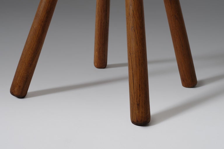 20th Century French Oak Stool, 1950s For Sale