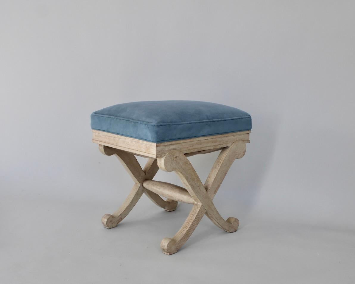 Mid-Century Modern French Oak Stool In the Style of Andre Arbus For Sale