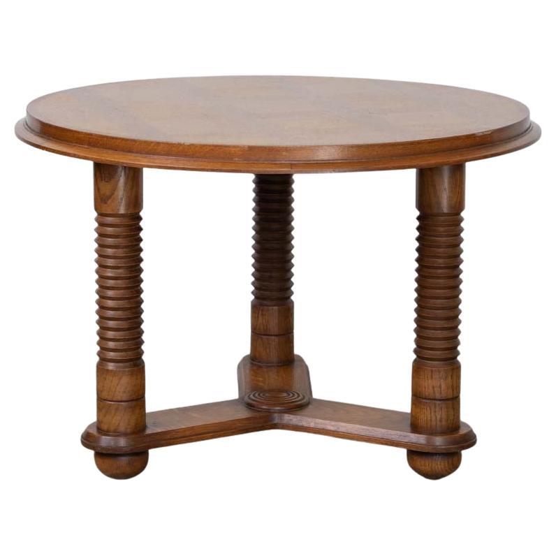French Oak Table by Charles Dudouyt